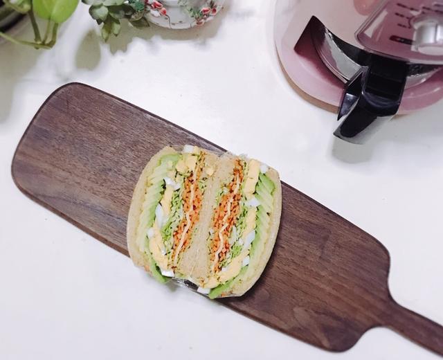 减脂|元气满满三明治的做法