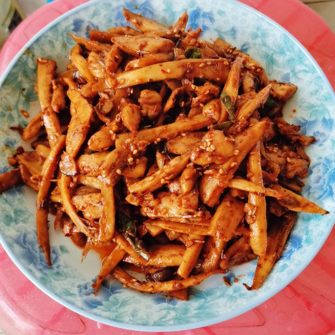 干煸手撕杏鲍菇