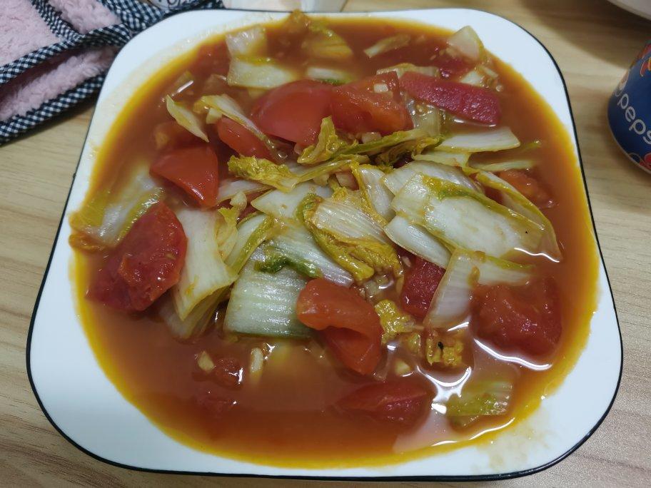 低脂低卡好吃不胖，酸爽开胃～茄汁娃娃菜