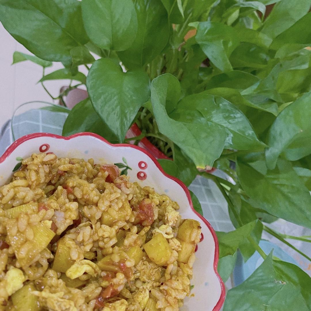番茄土豆烩饭！剩米饭的终结者