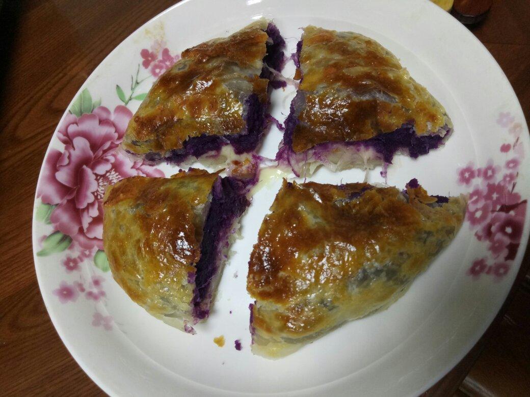 🍕🧀️🍠手抓饼版芝士焗紫薯