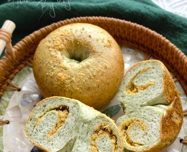 巨好吃的海苔肉松贝果❗️的做法