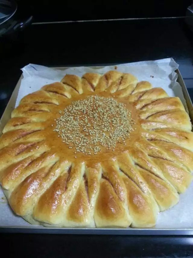 向日葵豆沙面包
