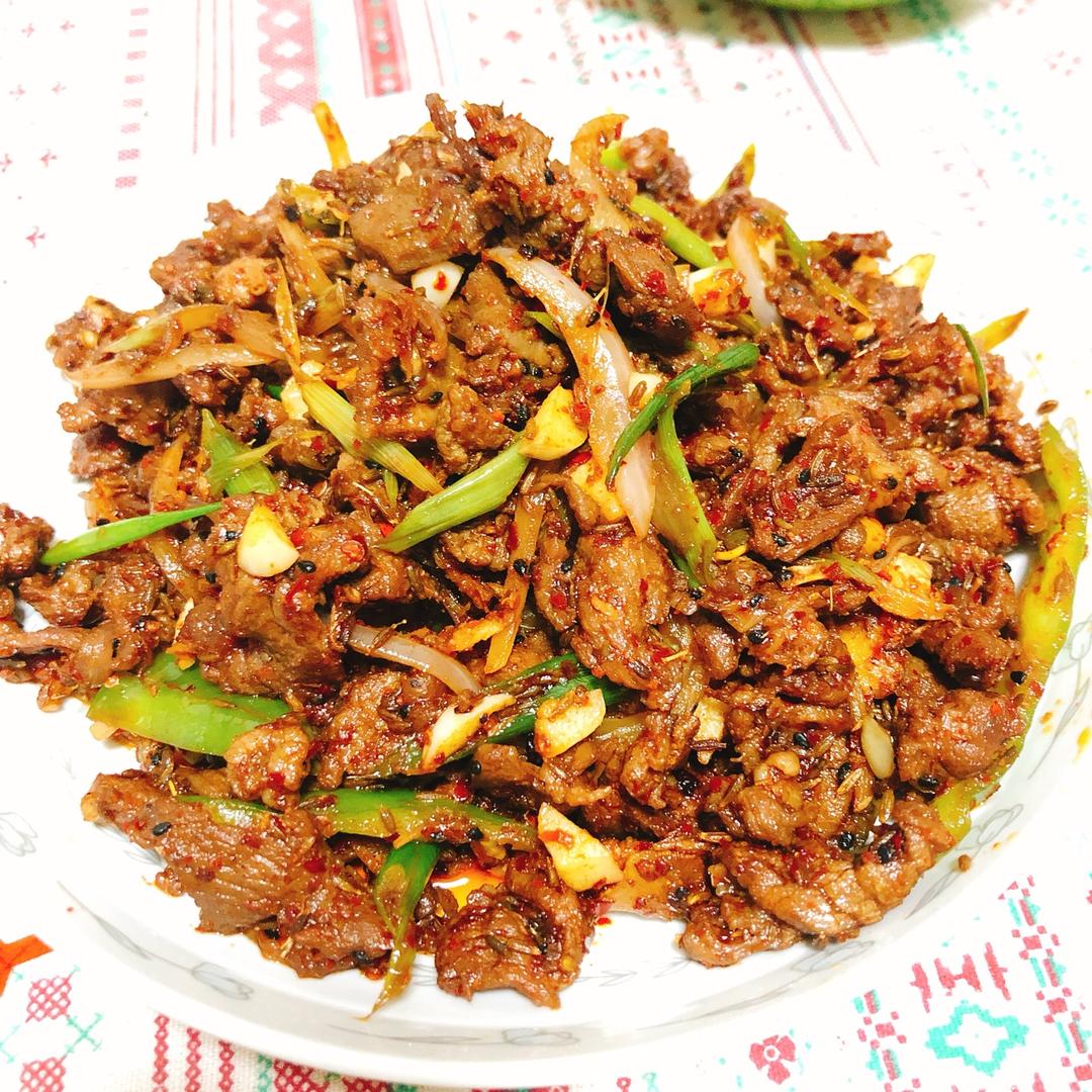 程大南瓜做的孜然羊肉