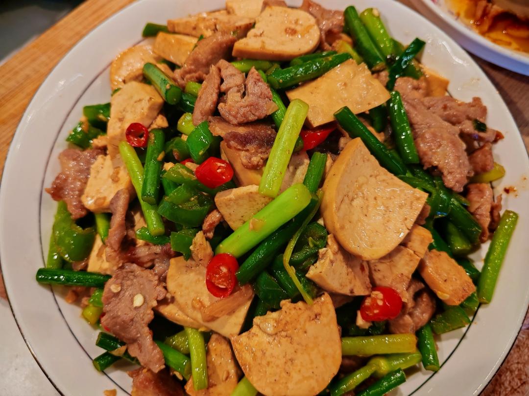 青椒炒豆干