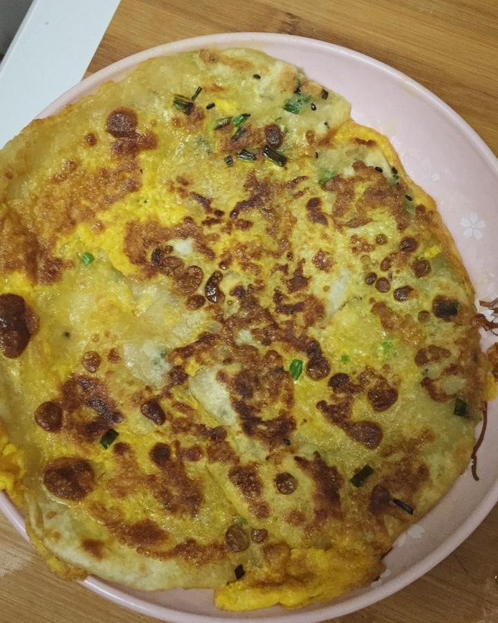 鸡蛋葱油饼                  （更新饼坯保存方法）