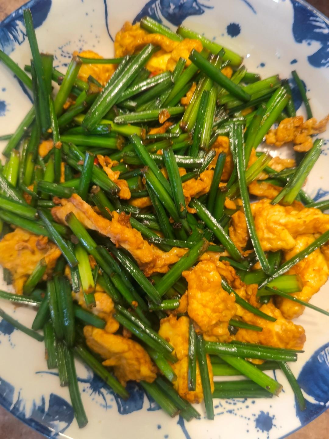 韭菜苔炒蛋