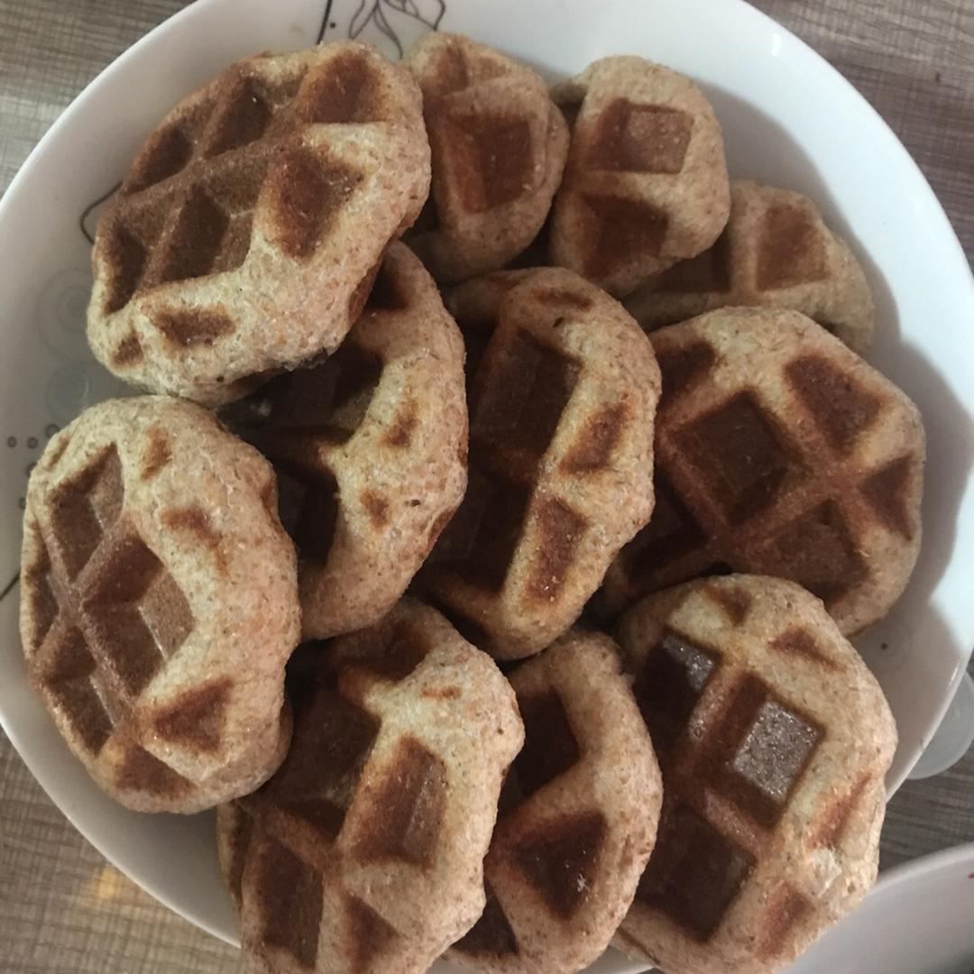 纯全麦无油华夫饼面包