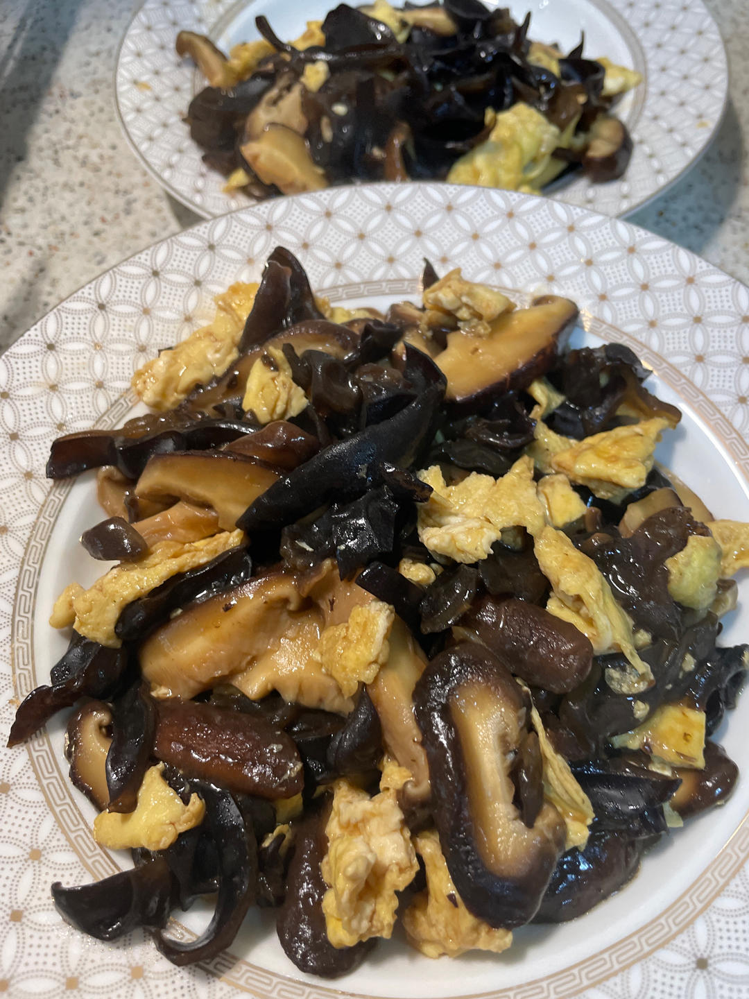「健康餐」香菇木耳炒鸡蛋