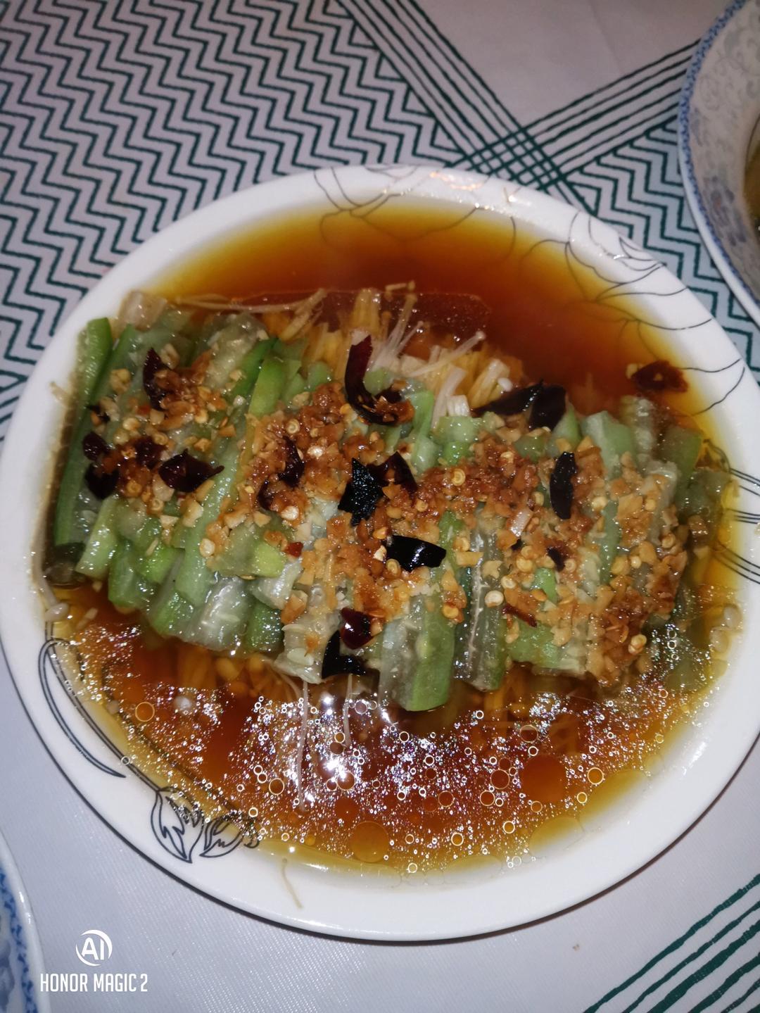 鲜嫩多汁❗️好吃不胖夏季必做食谱蒜蓉蒸丝瓜