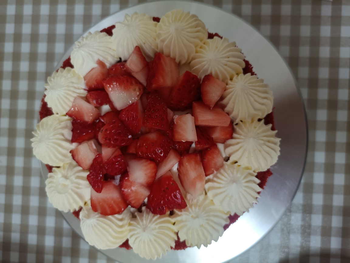 六寸红丝绒生日蛋糕的做法 步骤8