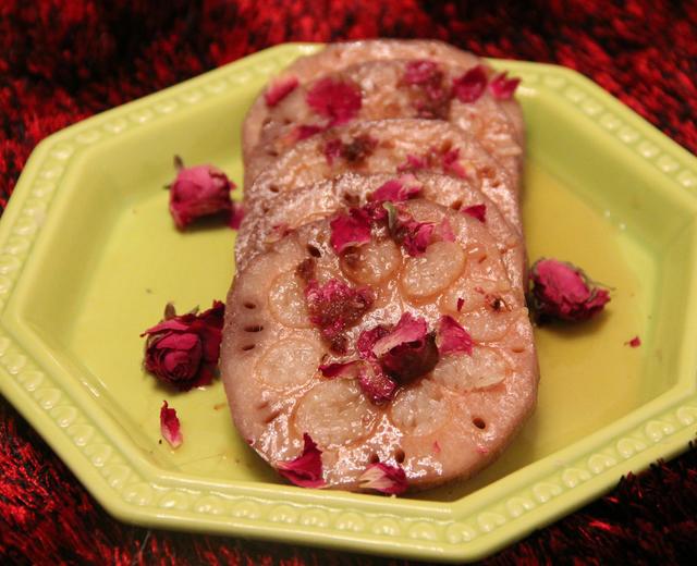 年夜饭必备——玫瑰蜜糯米莲藕的做法