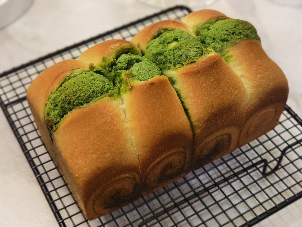 抹茶奶酥小金砖（70%中种吐司）