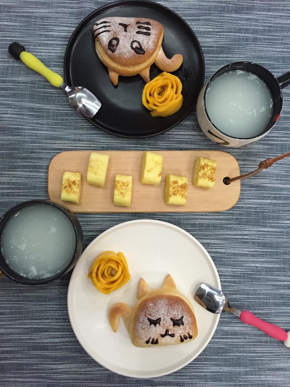麦麸大脸猫面包