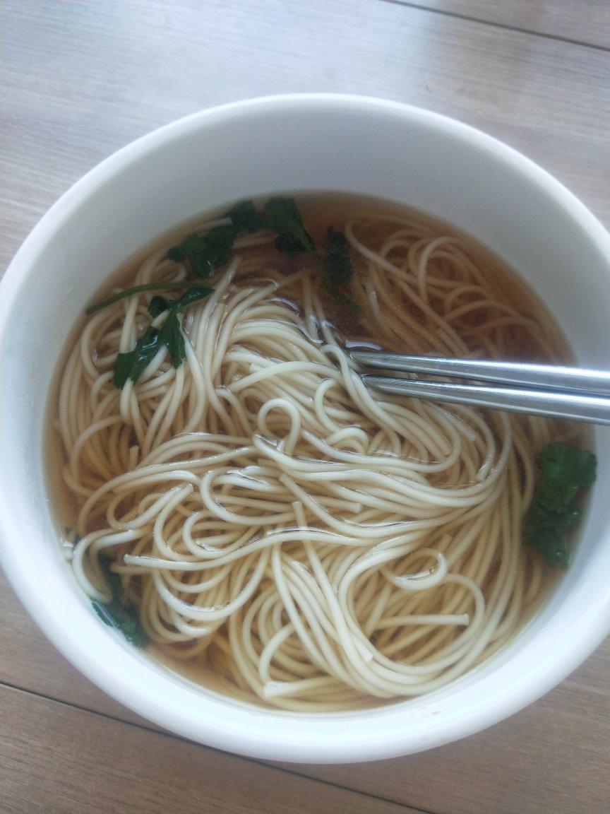 快手早餐-酱汤面，汤都喝光