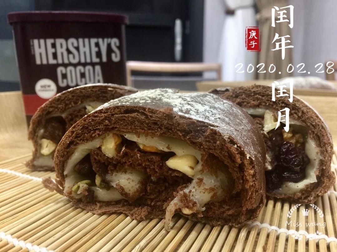 可可麻薯软欧包