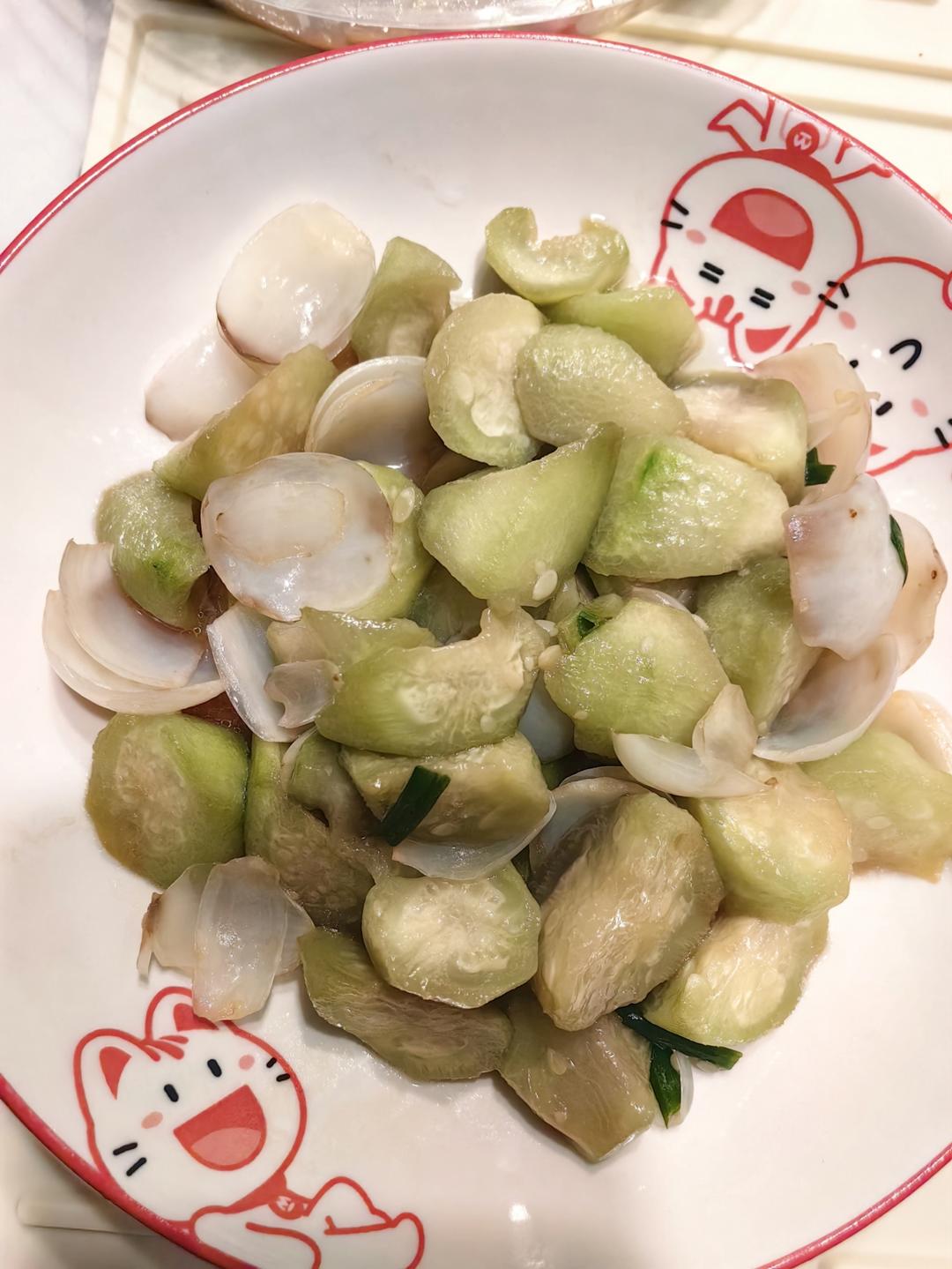 丝瓜炒百合