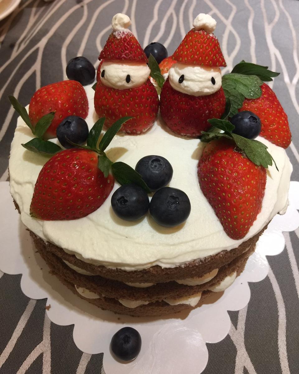 圣诞呆萌裸蛋糕