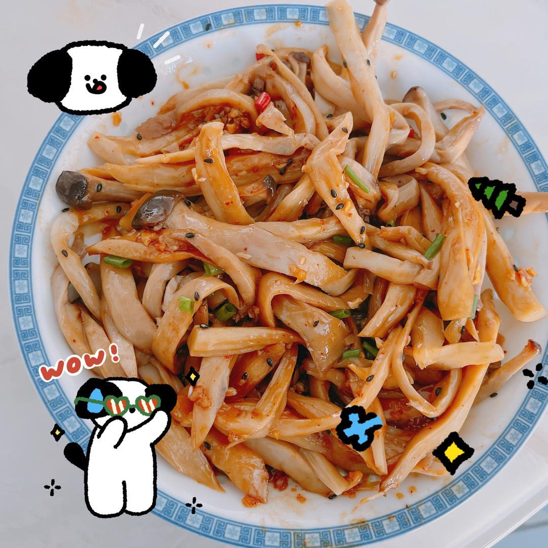 比肉还好吃的【手撕凉拌杏鲍菇】，上桌扫光光