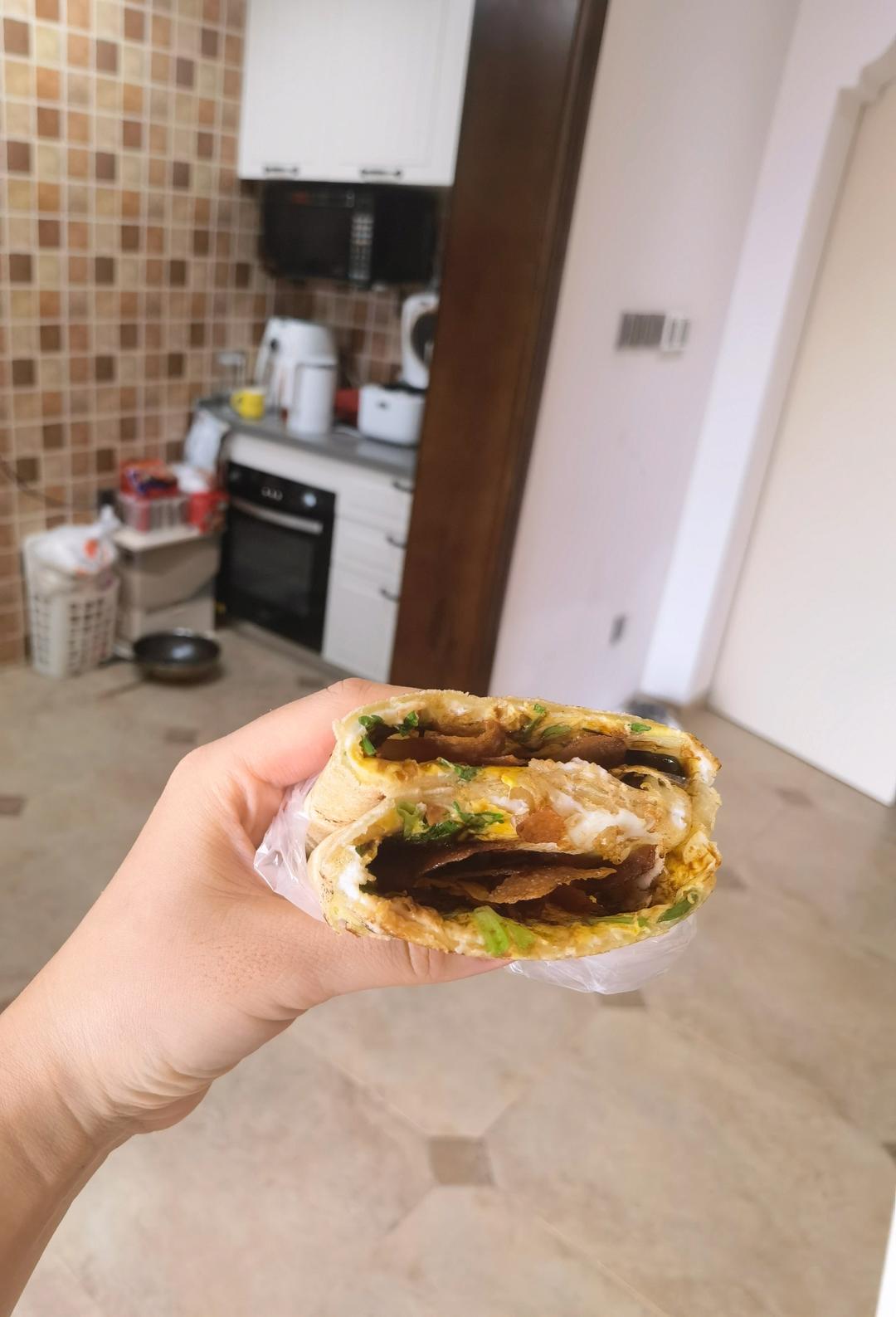 商业版~煎饼果子~简易脆片做法~秘制酱料~