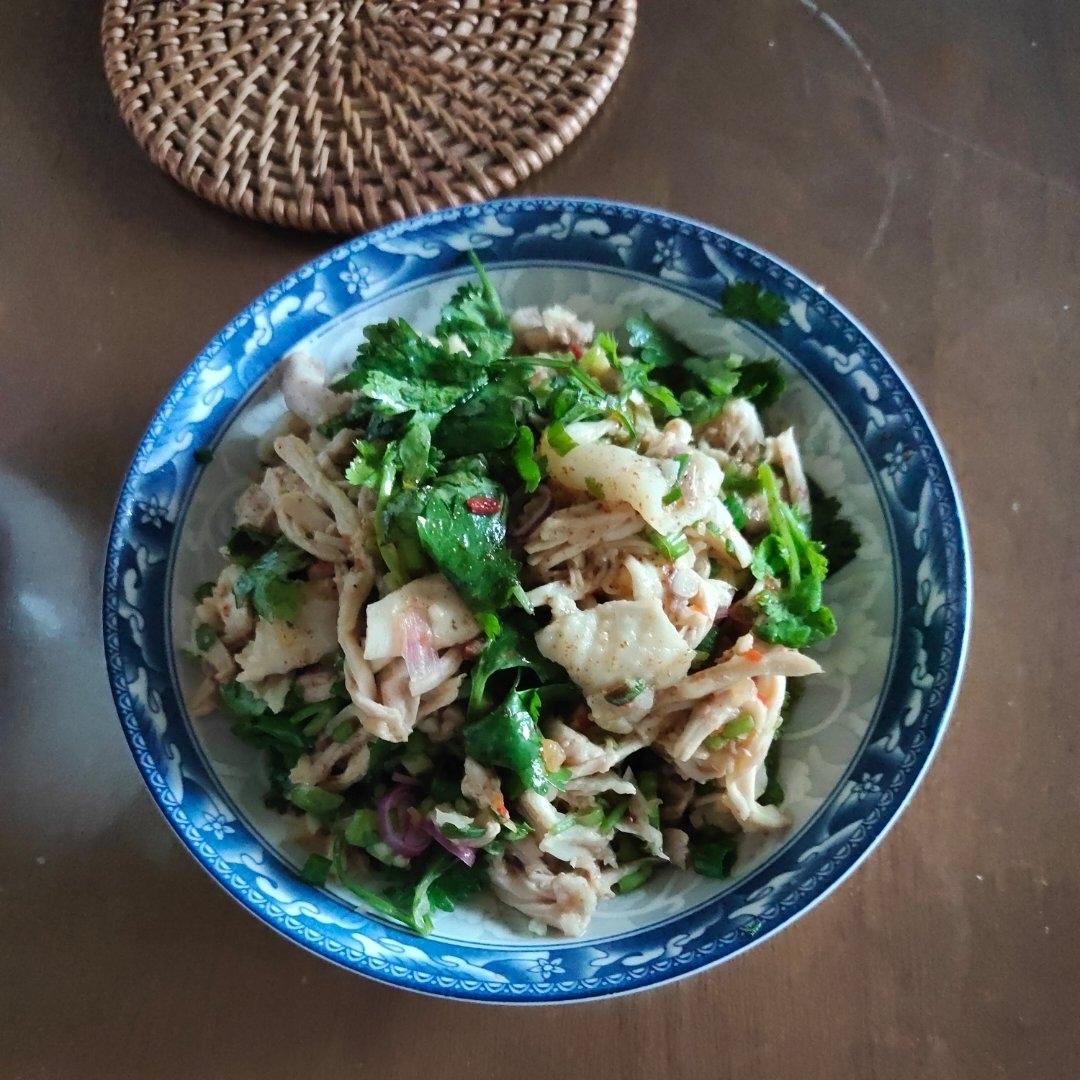 皮Q肉香凉拌鸡丝
