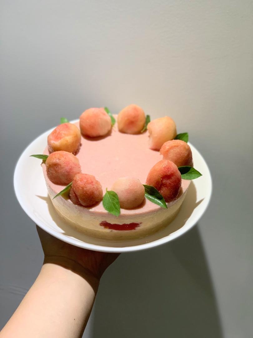 sylvialee做的cookingtree桃子慕斯蛋糕