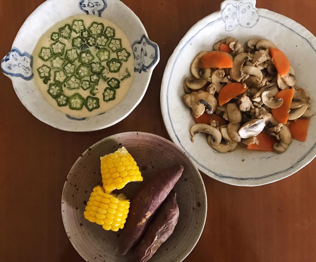 【减脂餐】秋葵杂蔬蒸蛋