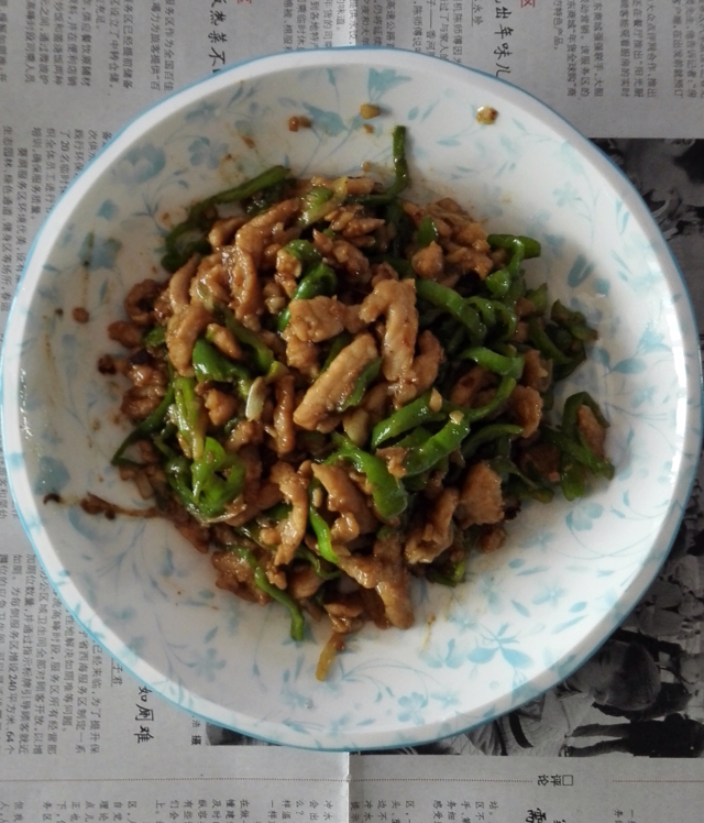 青椒炒肉丝