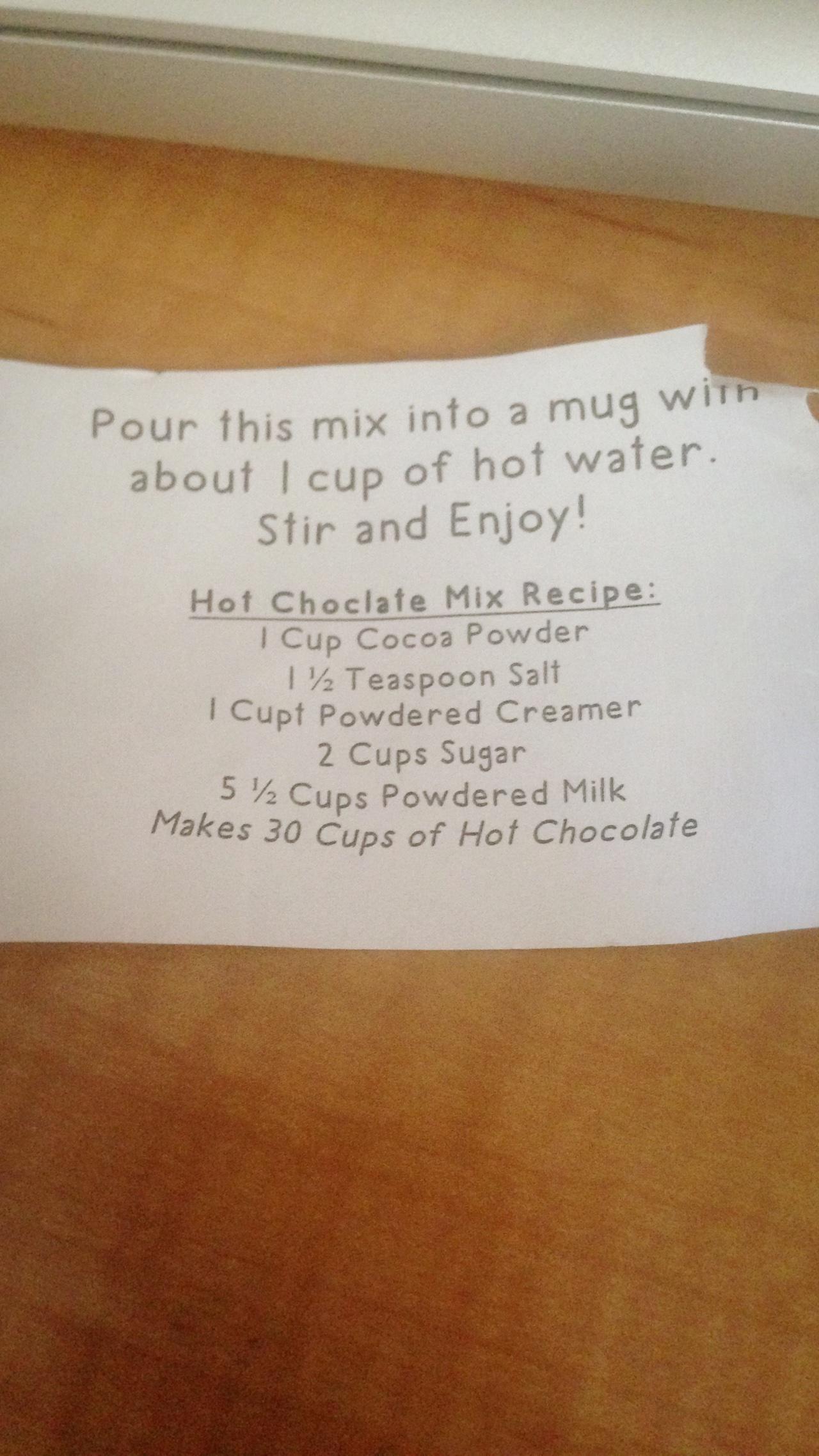 Hot chocolate mix的做法