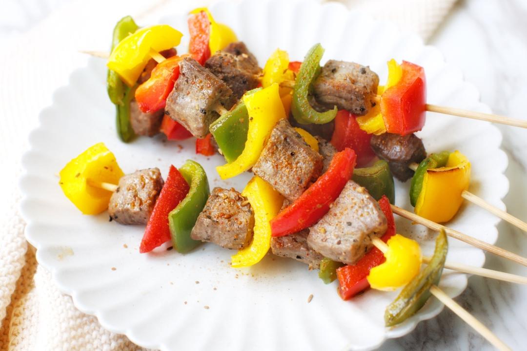 减脂丨0难度烤彩椒牛肉串