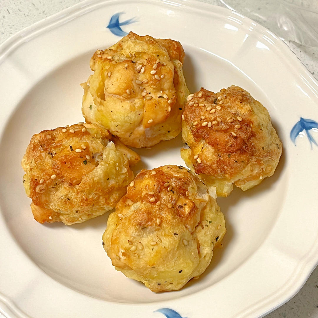 减脂必备空气炸锅鸡肉土豆丸