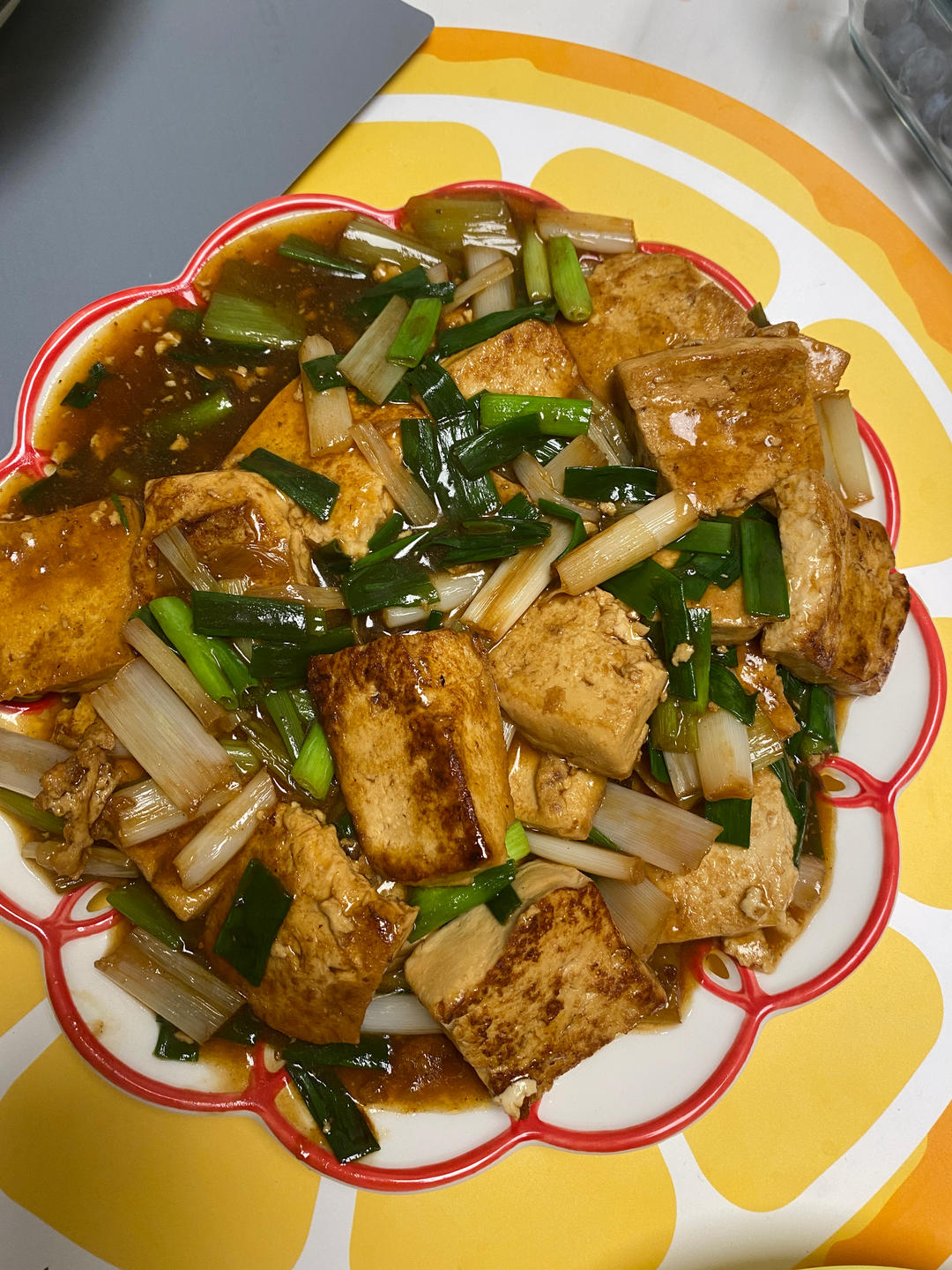 葱烧豆腐
