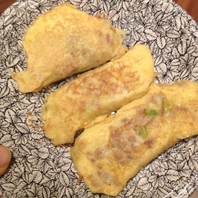 肉末蛋饺