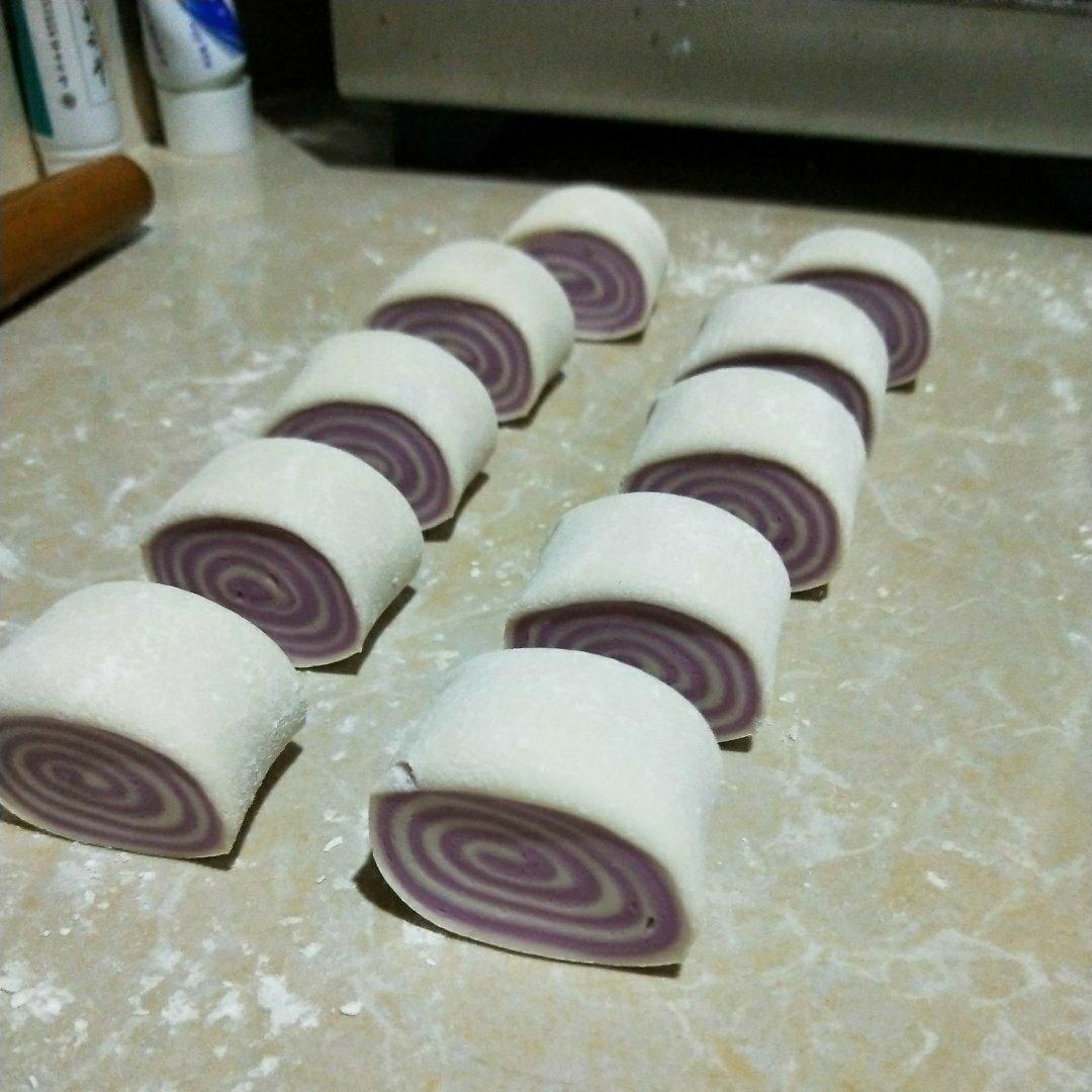 颜值担当：紫薯双色馒头