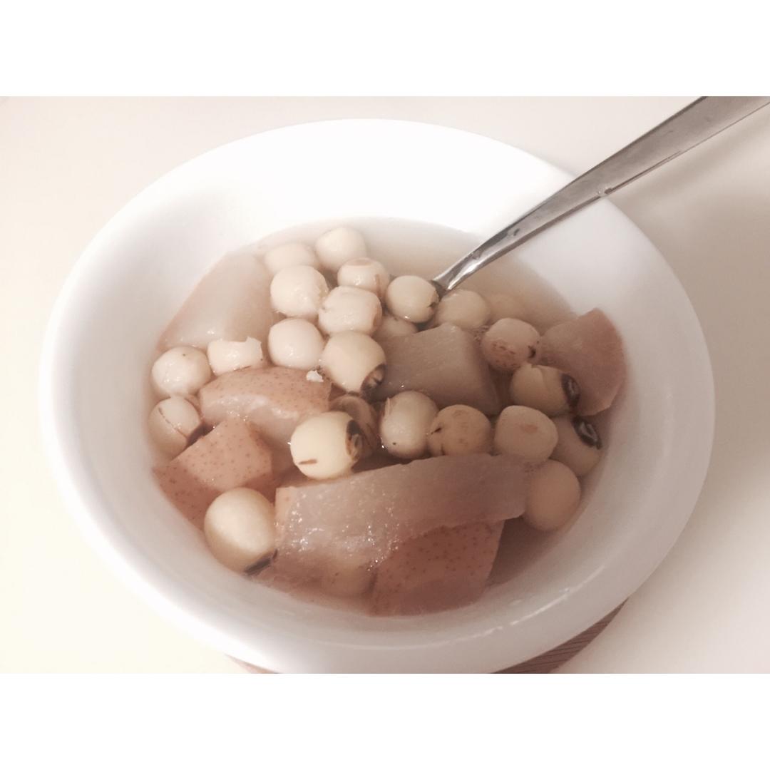 苹果莲子糖水