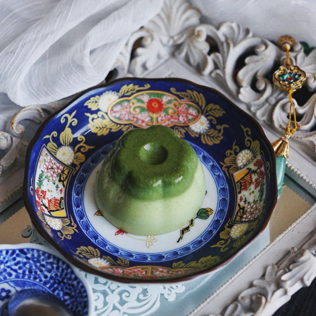 翡翠抹茶牛奶布丁