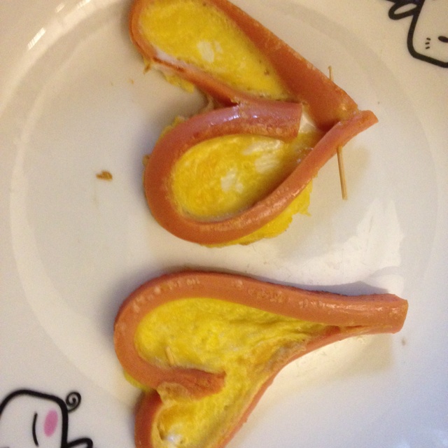 爱心香肠煎蛋