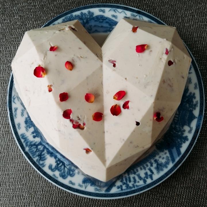 少女❤3D钻石心形覆盆子乳酪慕斯（7寸）