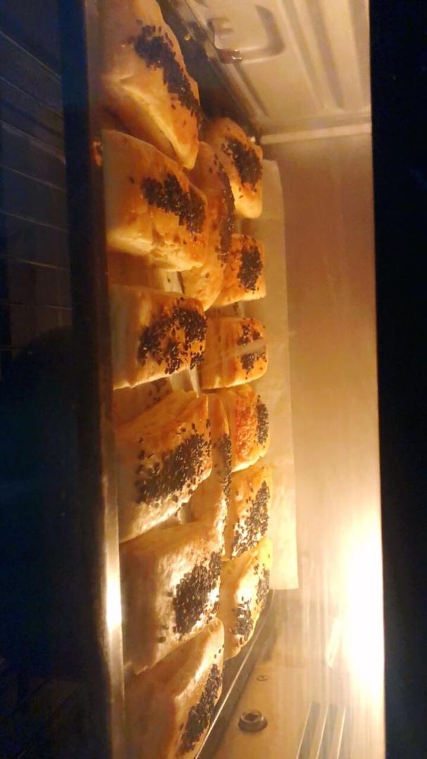 椒盐千层饼（烤箱版）一次发酵 外酥里嫩