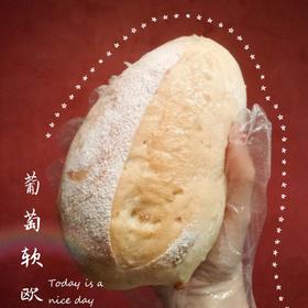 葡萄软欧（仿原麦山丘）Milk flavored bread filled with raisins and butter