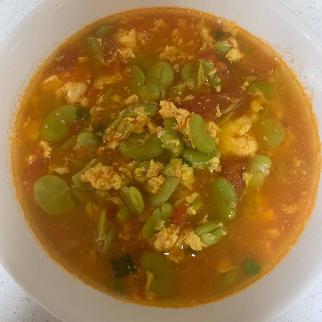 豆瓣番茄蛋汤的做法