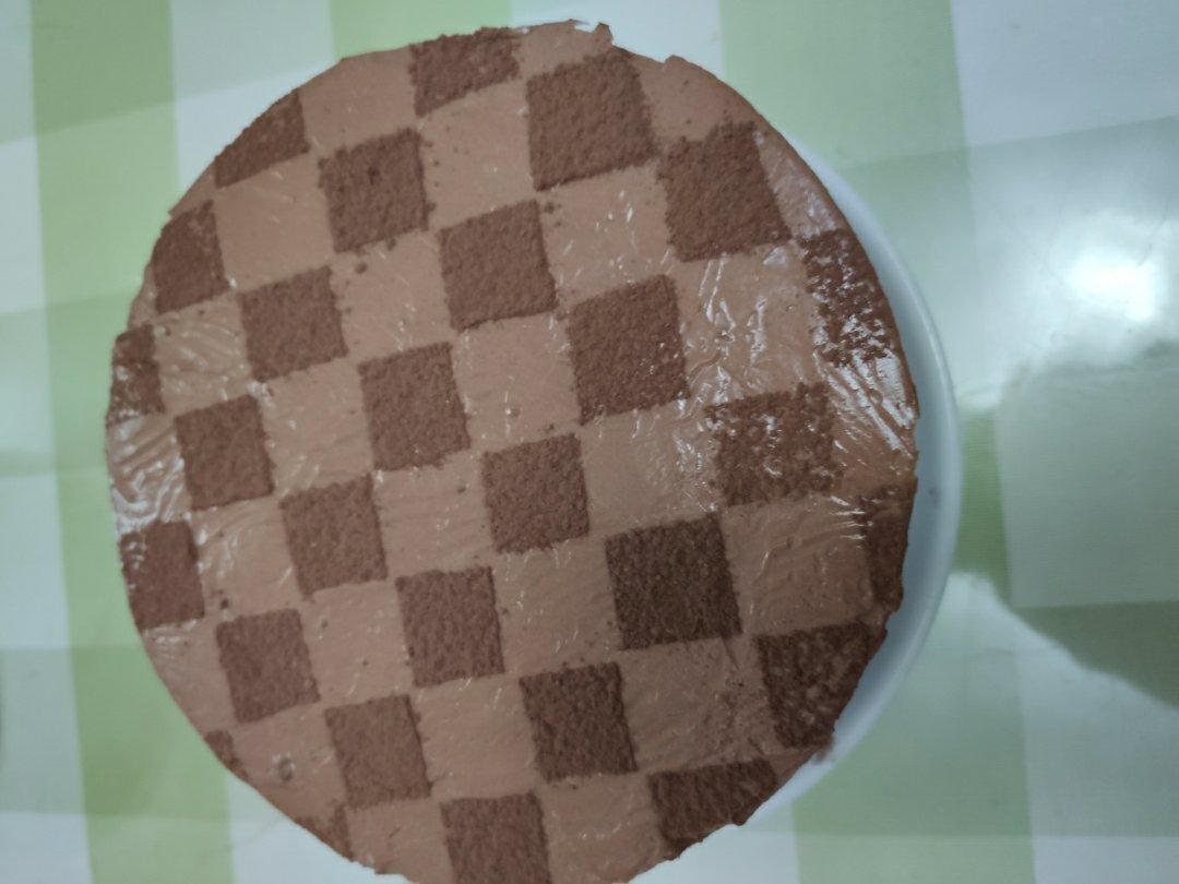 双重巧克力棋格蛋糕（LV蛋糕）