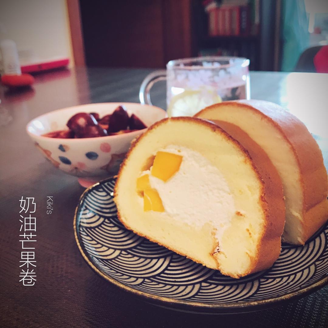 胖乎乎奶油芒果卷/不开裂不掉皮全过程详细图解烘焙视频/蛋糕篇6：「厚卷」