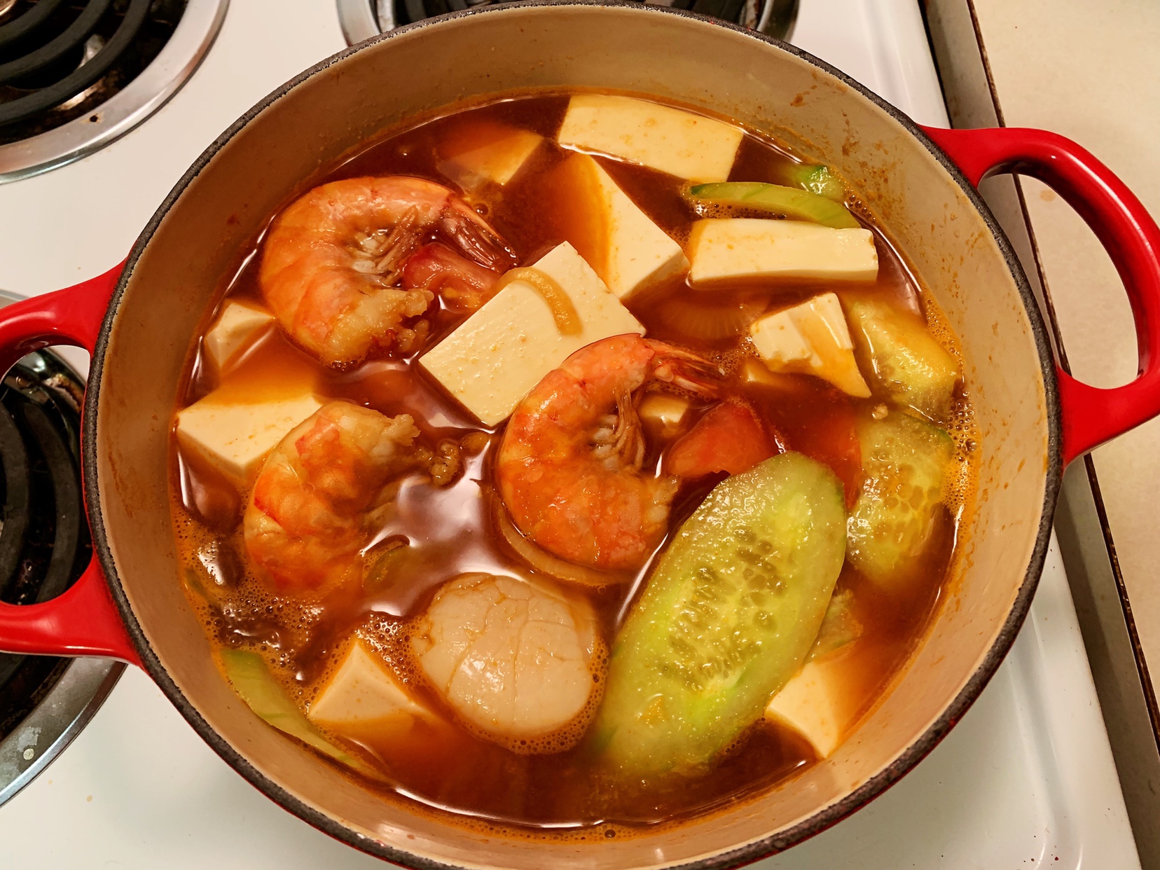 低卡管饱 减肥必备 韩式辣酱杂菜海鲜汤