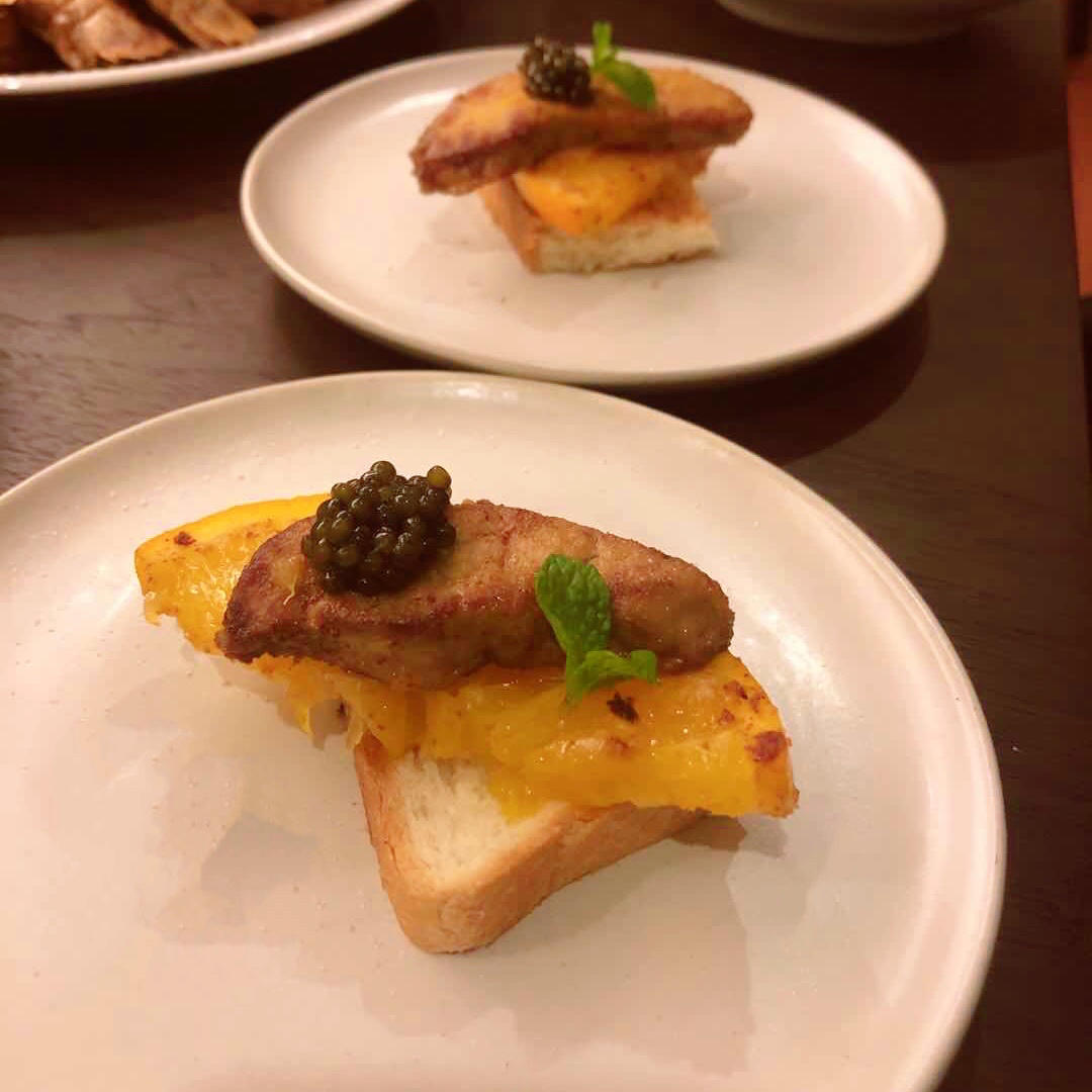橙香鹅肝配鱼子酱，辅食，西餐