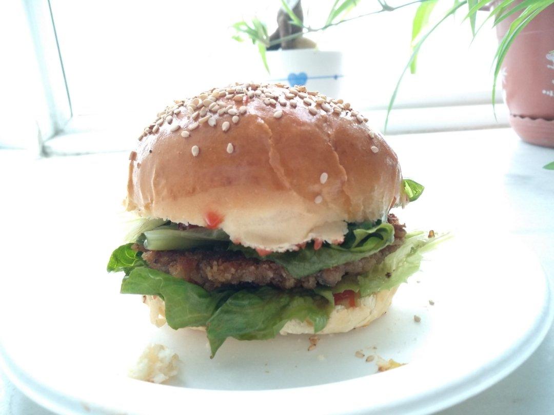 肯德基早餐汉堡轻松在家做 ---『玉米鸡肉汉堡包』