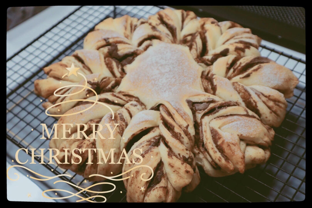 圣诞雪花面包