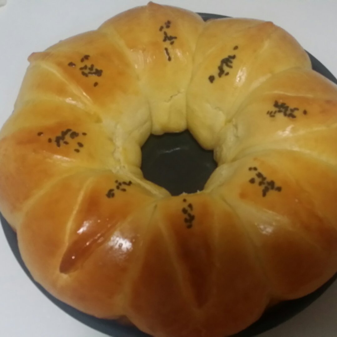 皇冠花朵面包（面包机版和面）