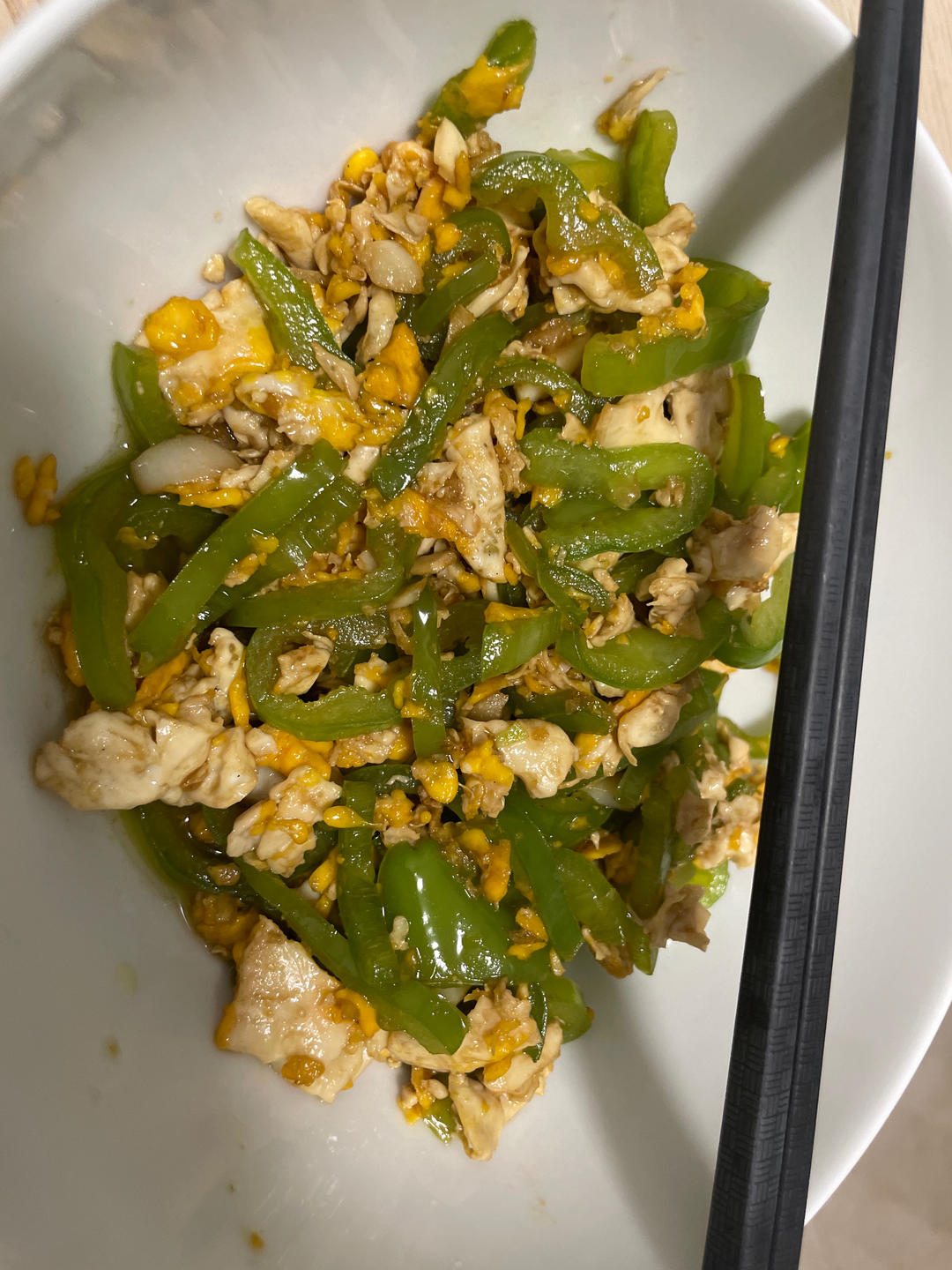 下饭菜——青椒炒鸡蛋