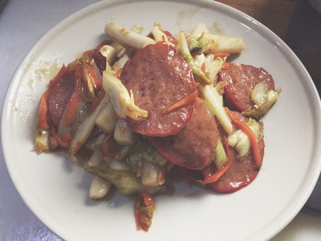 一町猫耳er做的香肠炒年糕